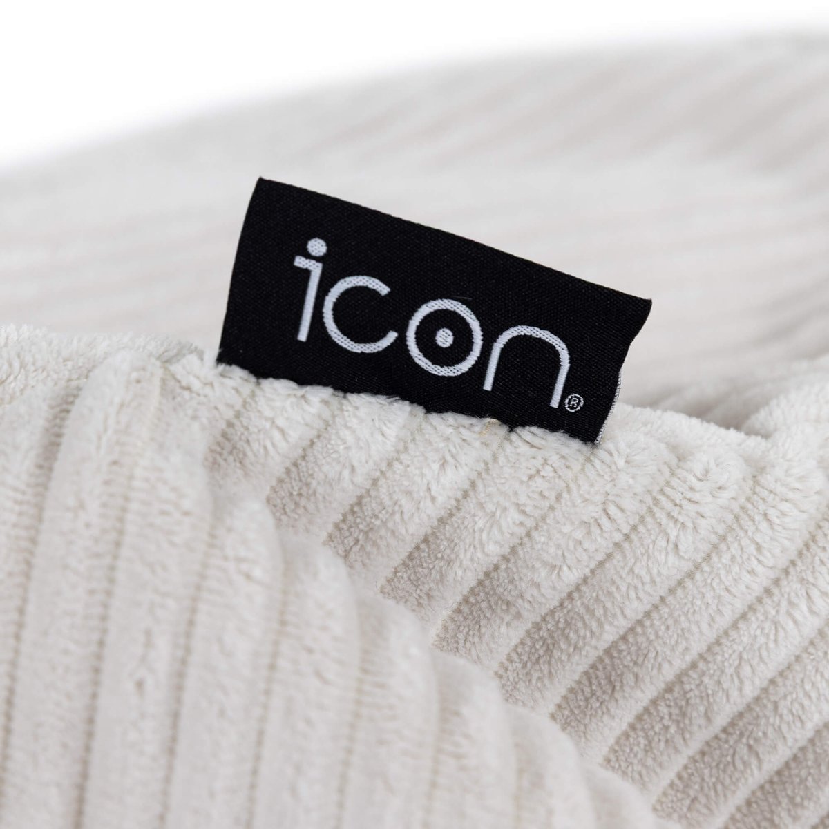Pouf classique large enfant en velours côtelé imprimé football Oeko-Tex® - KINGSTON rose, ICON