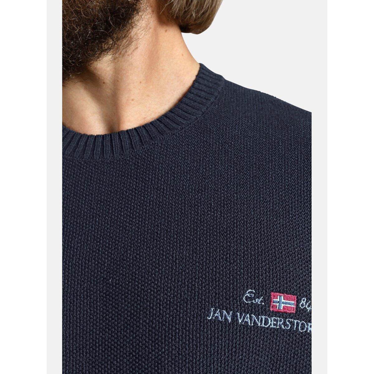 Pull ALBREKT bleu foncé, JAN VANDERSTORM