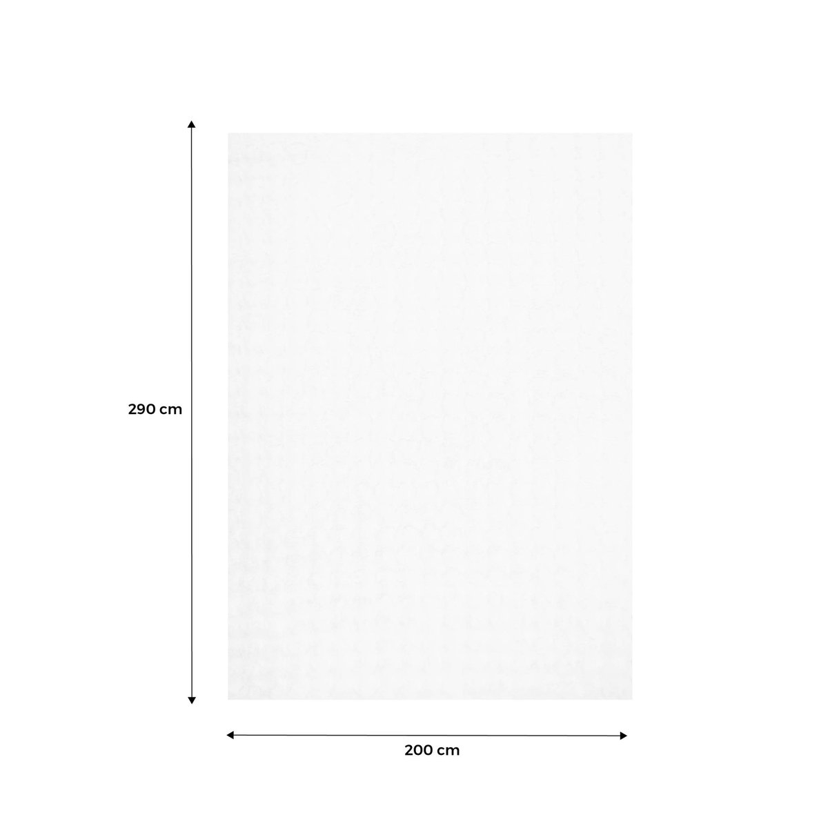 Tapis intérieur rectangulaire BUMPY blanc, SWEEEK