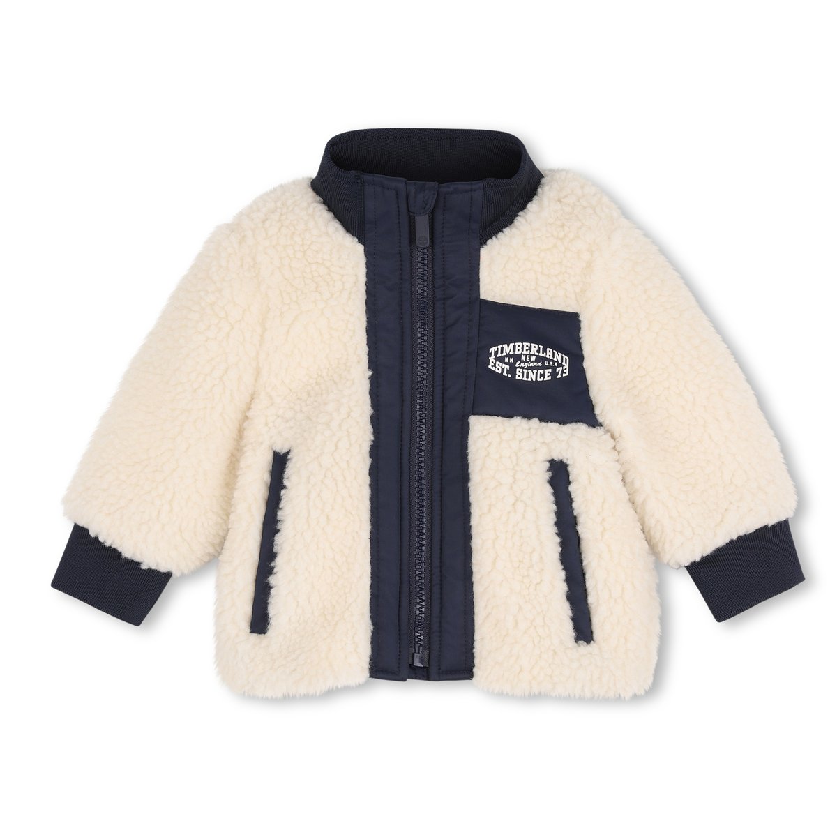 Cardigan en polaire duveteuse ivoire, TIMBERLAND
