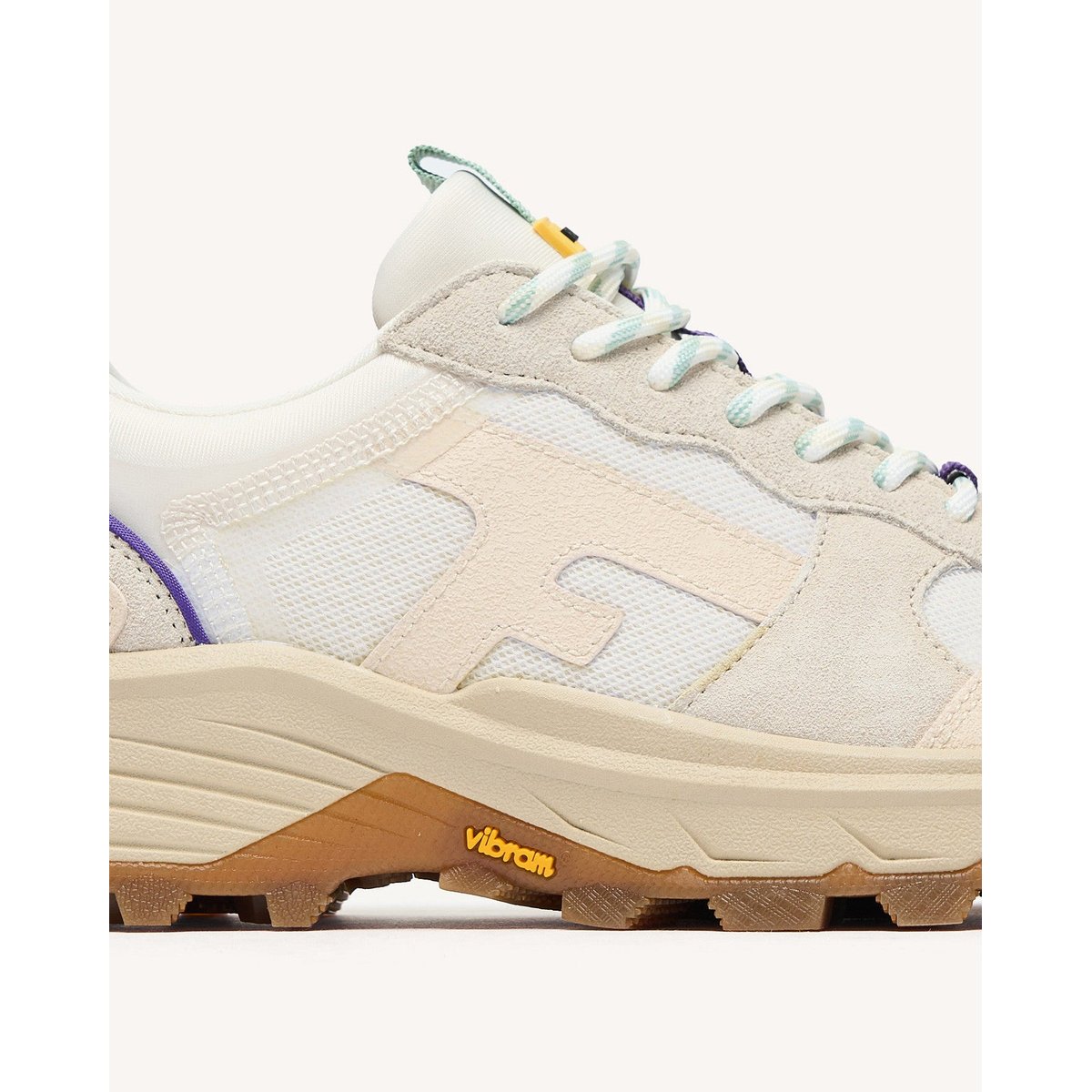 Running tissu suede HAZEL MONSTERA blanc et vert clair, FAGUO