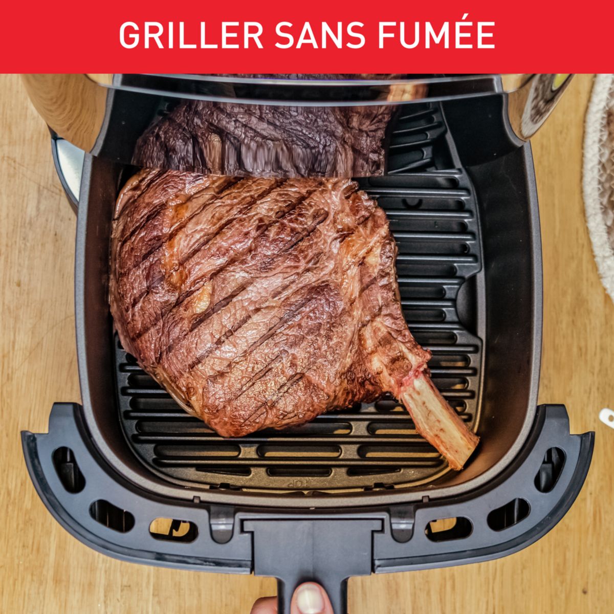 Friteuse sans huile EZ801D10 XXL 2 en 1 air & grill 6L couleur unique, MOULINEX