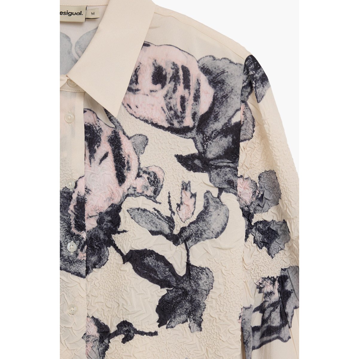 chemise à imprimé fleuri blanc, DESIGUAL