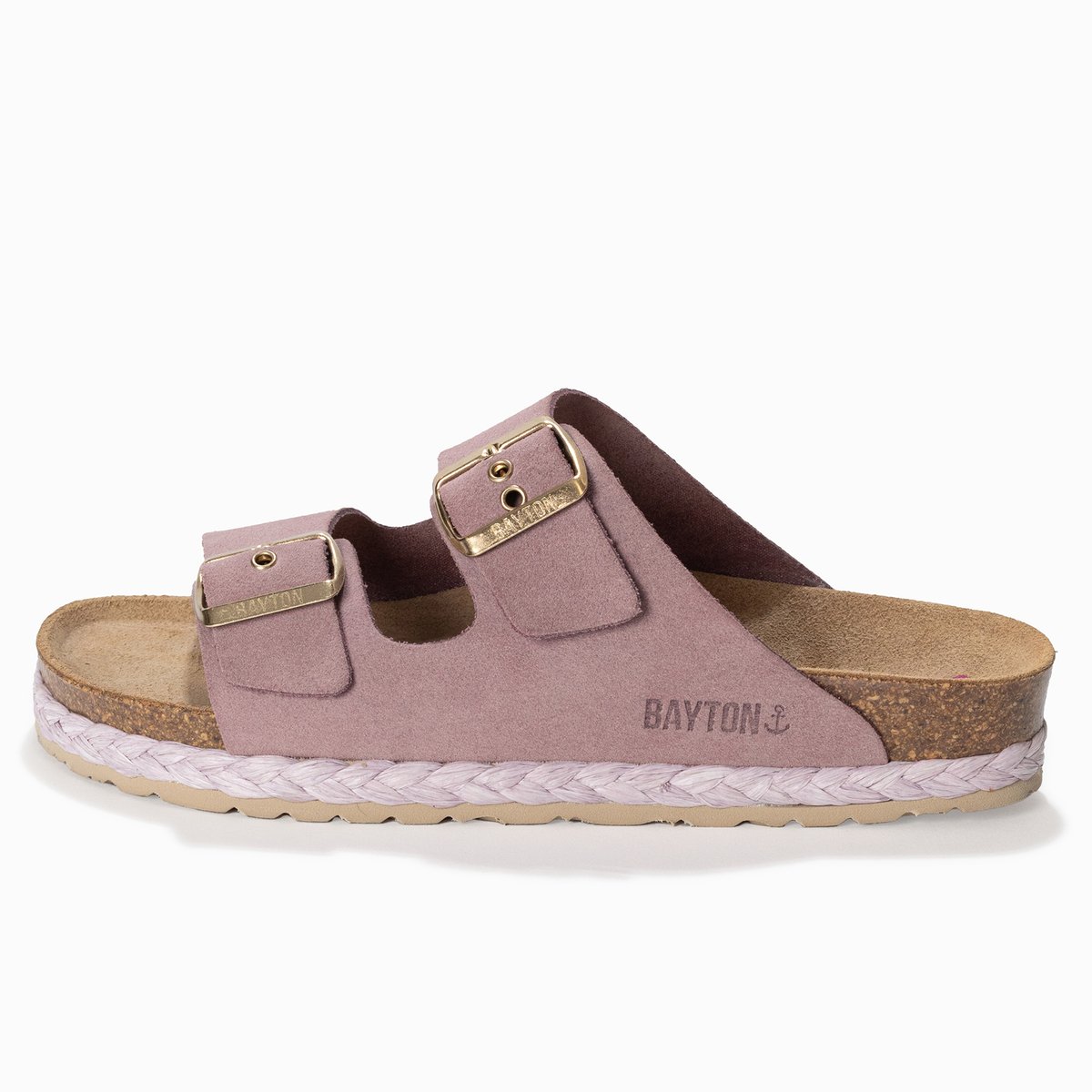 Sandales en cuir suedé BENALLA rose, BAYTON