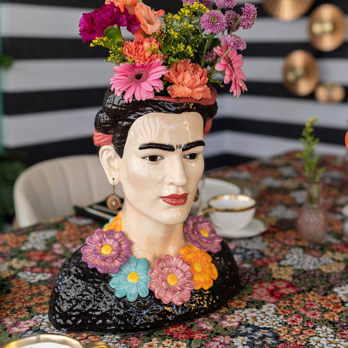 Vase muse fleurs multicolore, KARE DESIGN