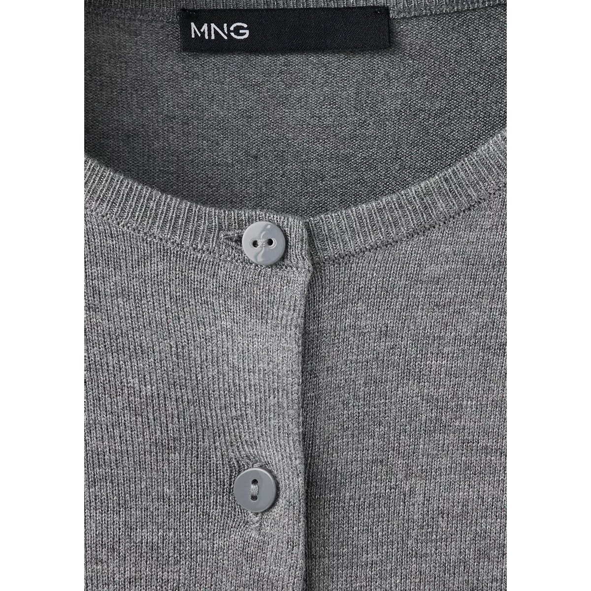 Cardigan maille boutons gris, MANGO