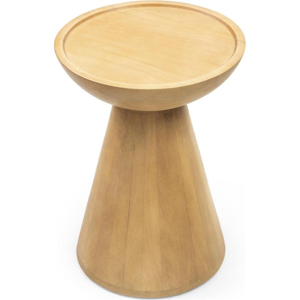 Table d'appoint en manguier fait main, TURI bois naturel finition chêne sable, RECOLLECTION
