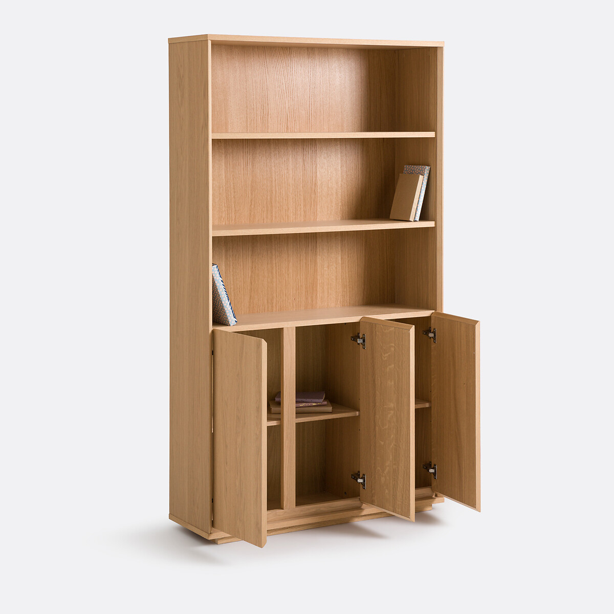 Libreria con 3 nicchie e 3 ante, Norrem color quercia, LA REDOUTE INTERIEURS