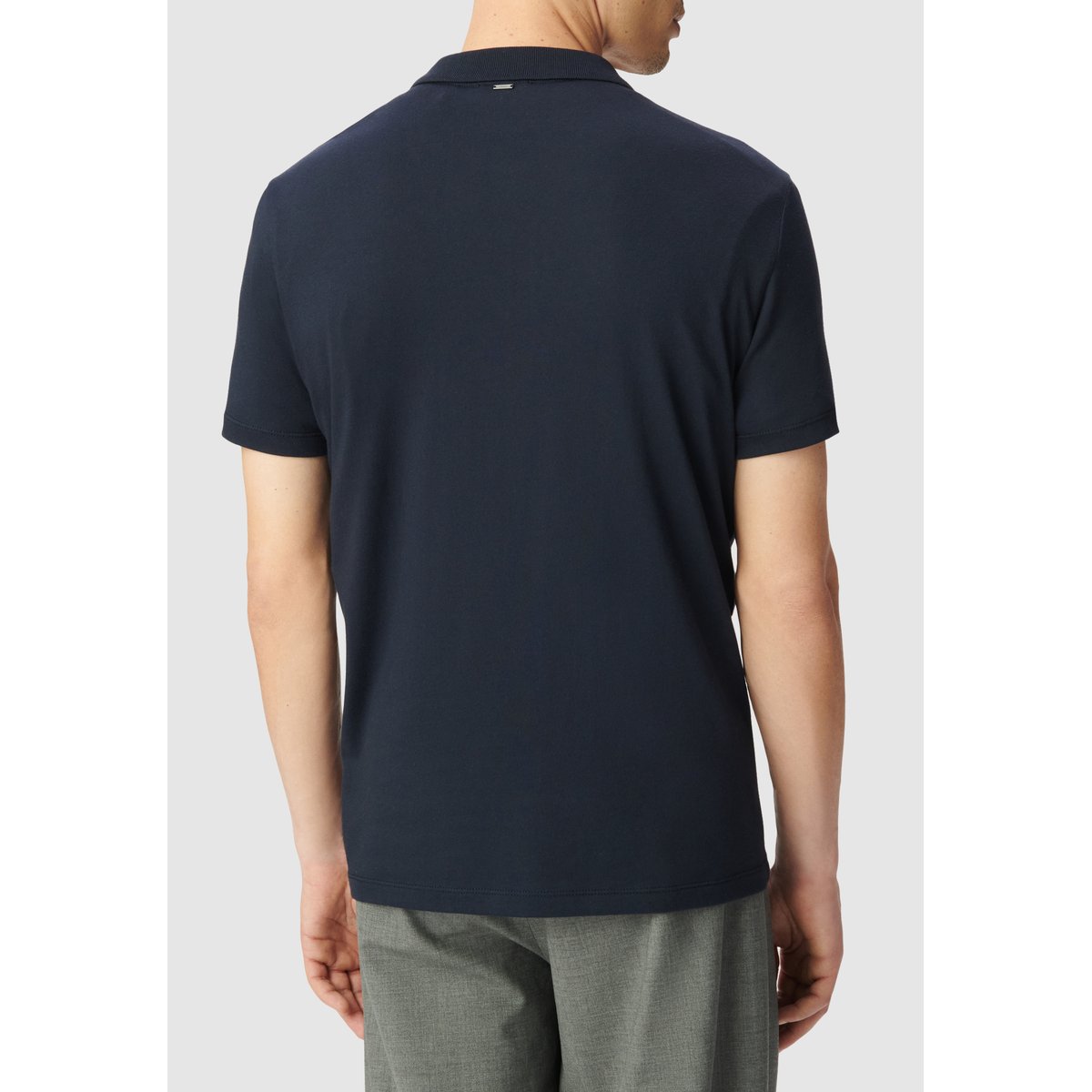 Polo en coton modal bleu marine, IKKS
