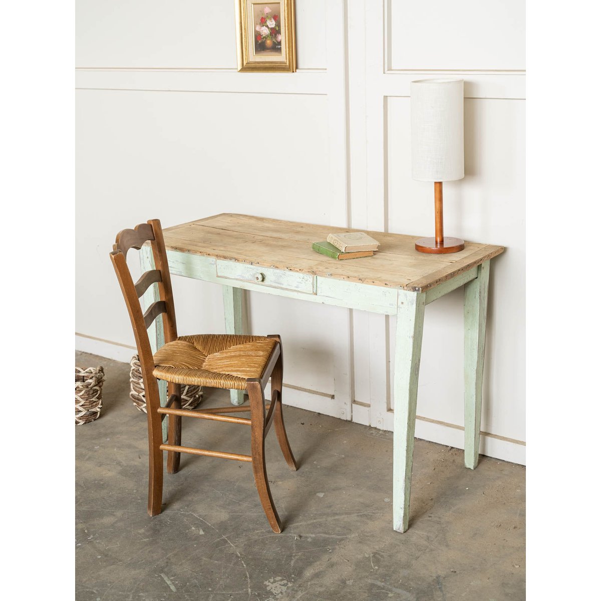 Table à manger de ferme en bois Romy N°1571 - Bon état bois clair, DEBONGOUT