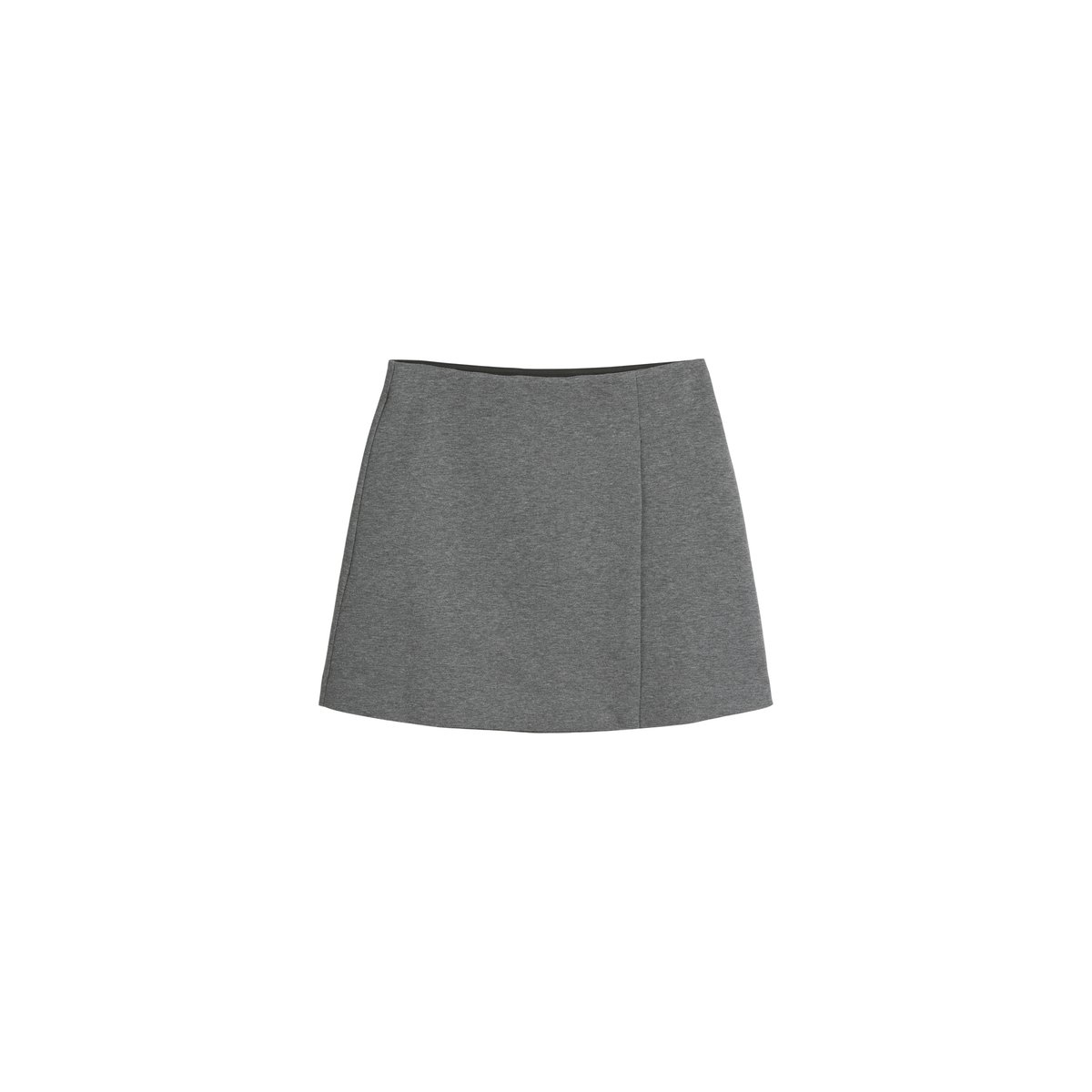Mini-jupe en jersey regular en mélange de coton bio gris, MARC O'POLO