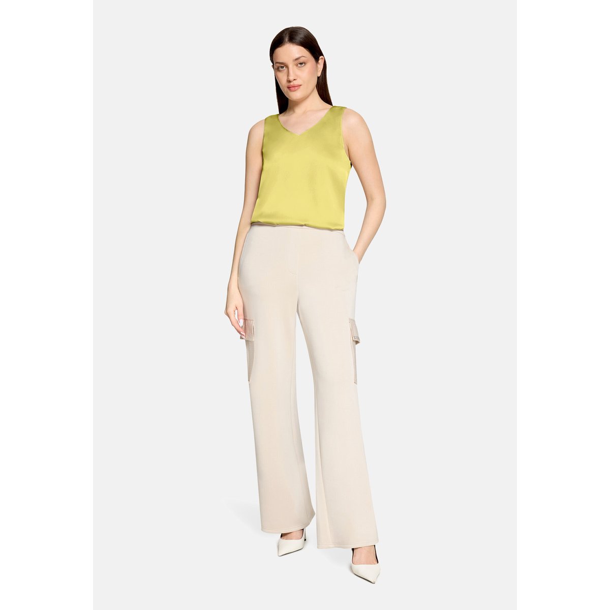 Haut façon blouse unicolore limelight, BETTY BARCLAY