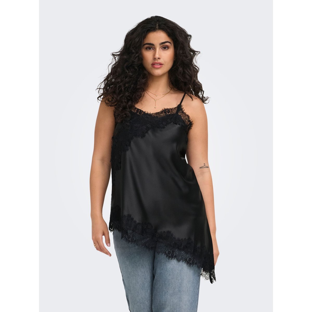 Top Asymétrique noire - black, ONLY CARMAKOMA