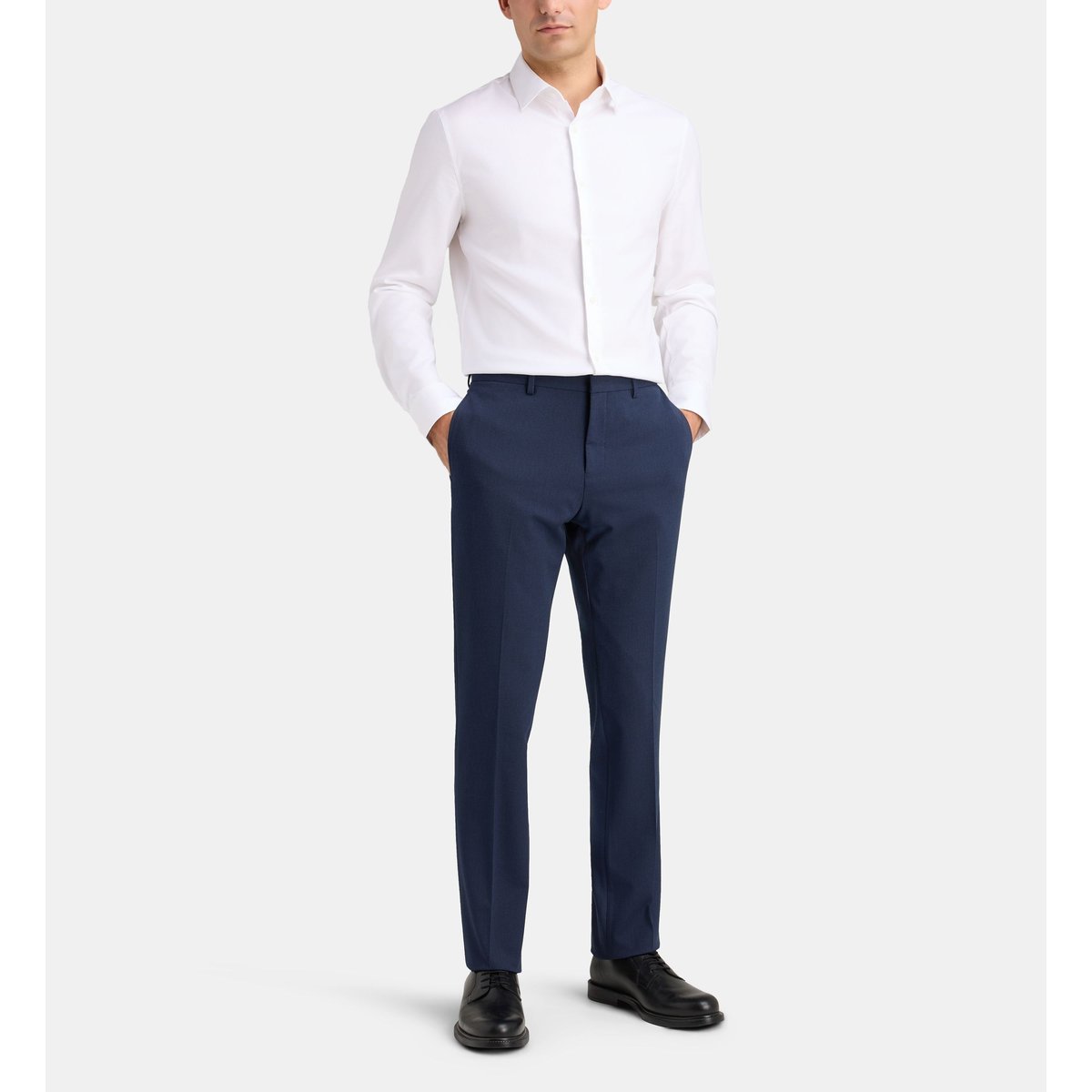 Pantalon de costume ajusté brescia armure bleu marine, COMPTOIR GL