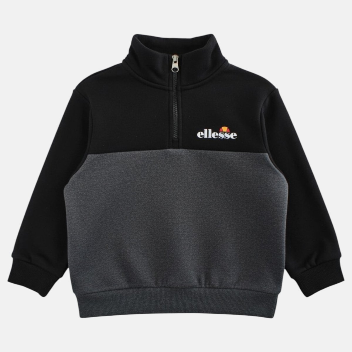 Ensemble sweat col zippé et pantalon de jogging SQUAD noir, ELLESSE