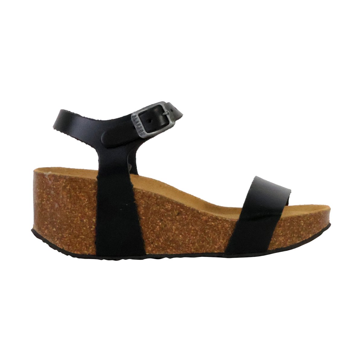 Sandale Compensée Cuir So Kiss noir, PLAKTON
