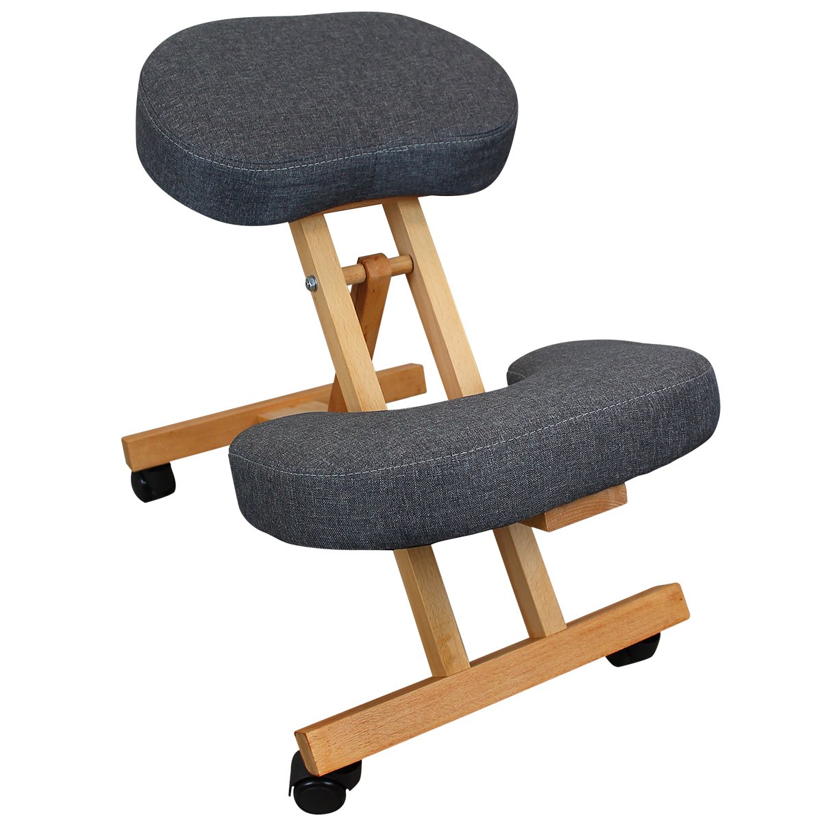 Siège assis genoux pliable gris, VIVEZEN