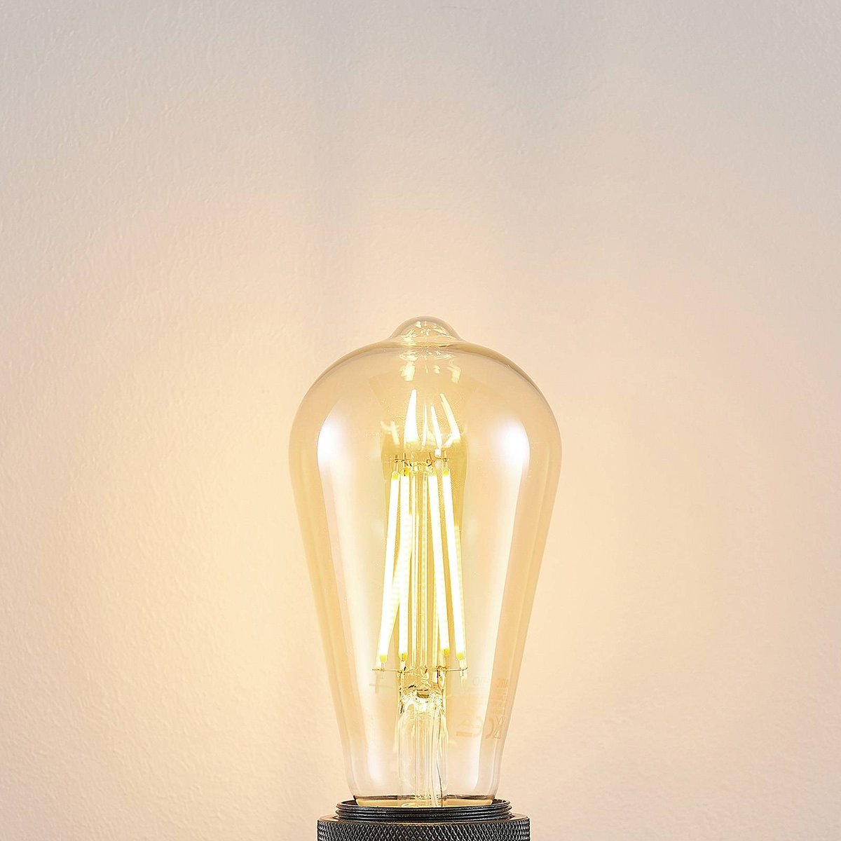 Ampoule E27 en verreLED, E27 LED 6,5W ambre, ARCCHIO
