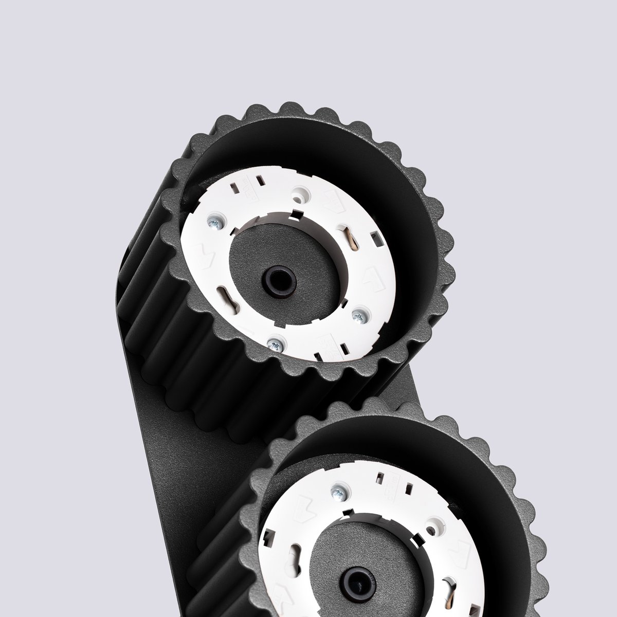 Plafonnier Aluminium Noir Gx53 2 Aura noir, EDEN