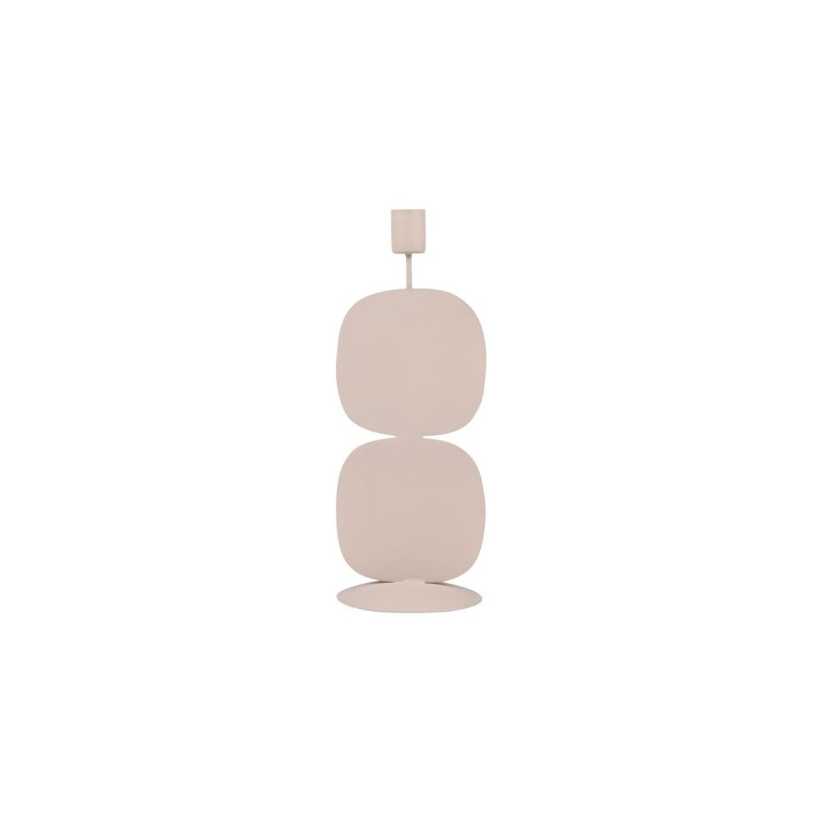 Chandelle en métal raw beige 26 cm crème / ivoire, TABLE PASSION