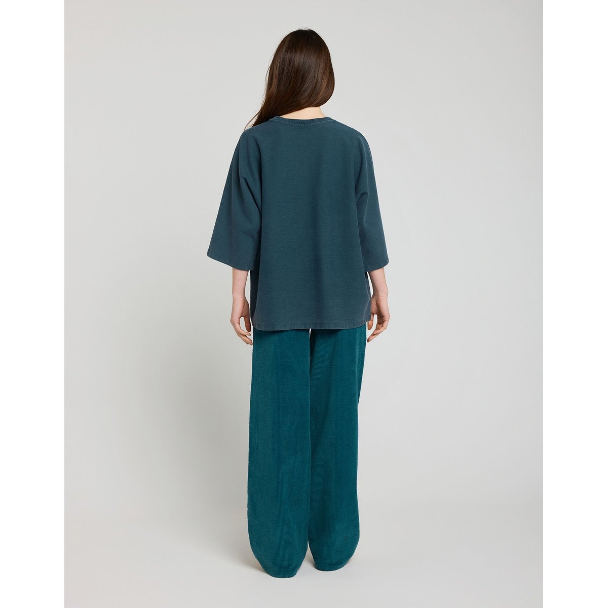 PANTALON JANE VELOURS CORDVERDO vert d'eau, PULLIN