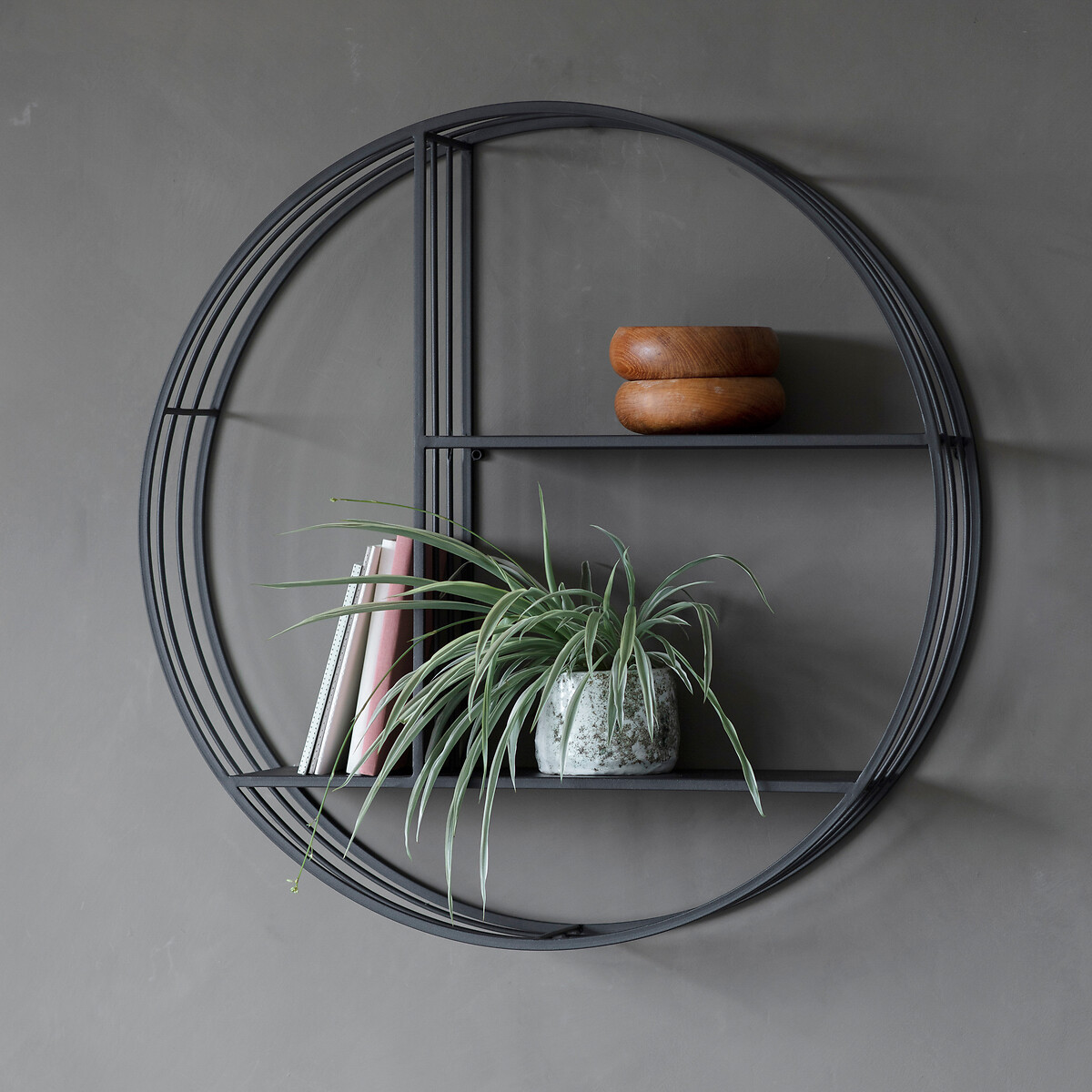 16 x 74cm Metal Wall Storage Unit black, ÉDITÉ
