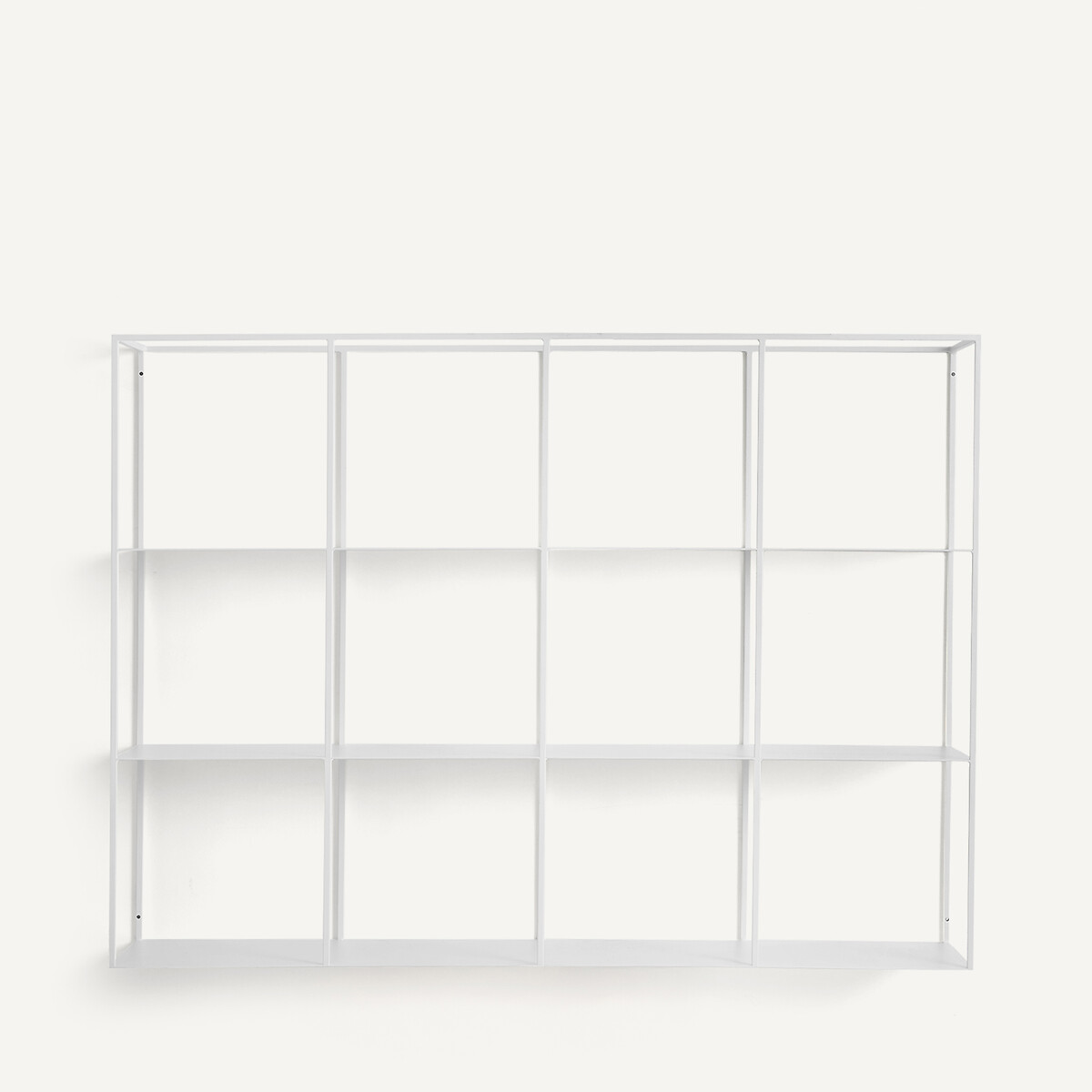 Bibliothèque murale en métal acier, hauteur 100,6 cm, PARALLEL blanc écume, AM.PM