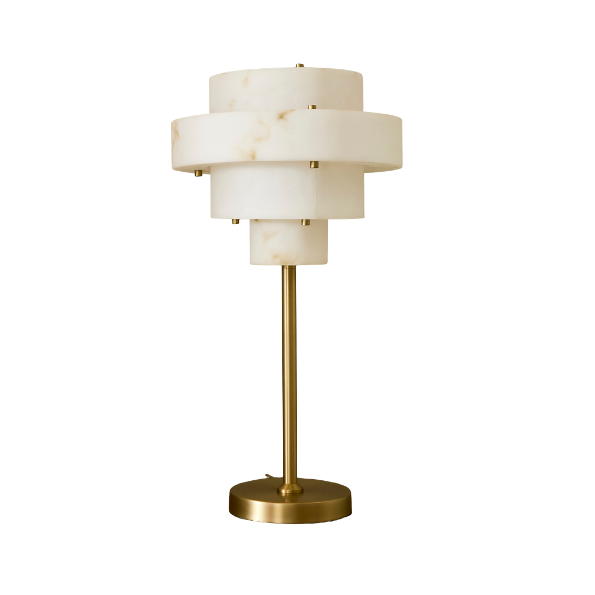 Lampe à poser aspect albâtre SARA beige, SIGNATURE