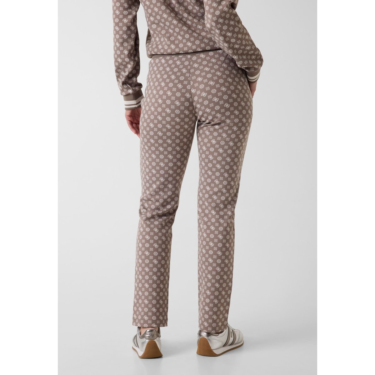 Pantalon Survêtement Néoprène Logo marron claire, GUESS