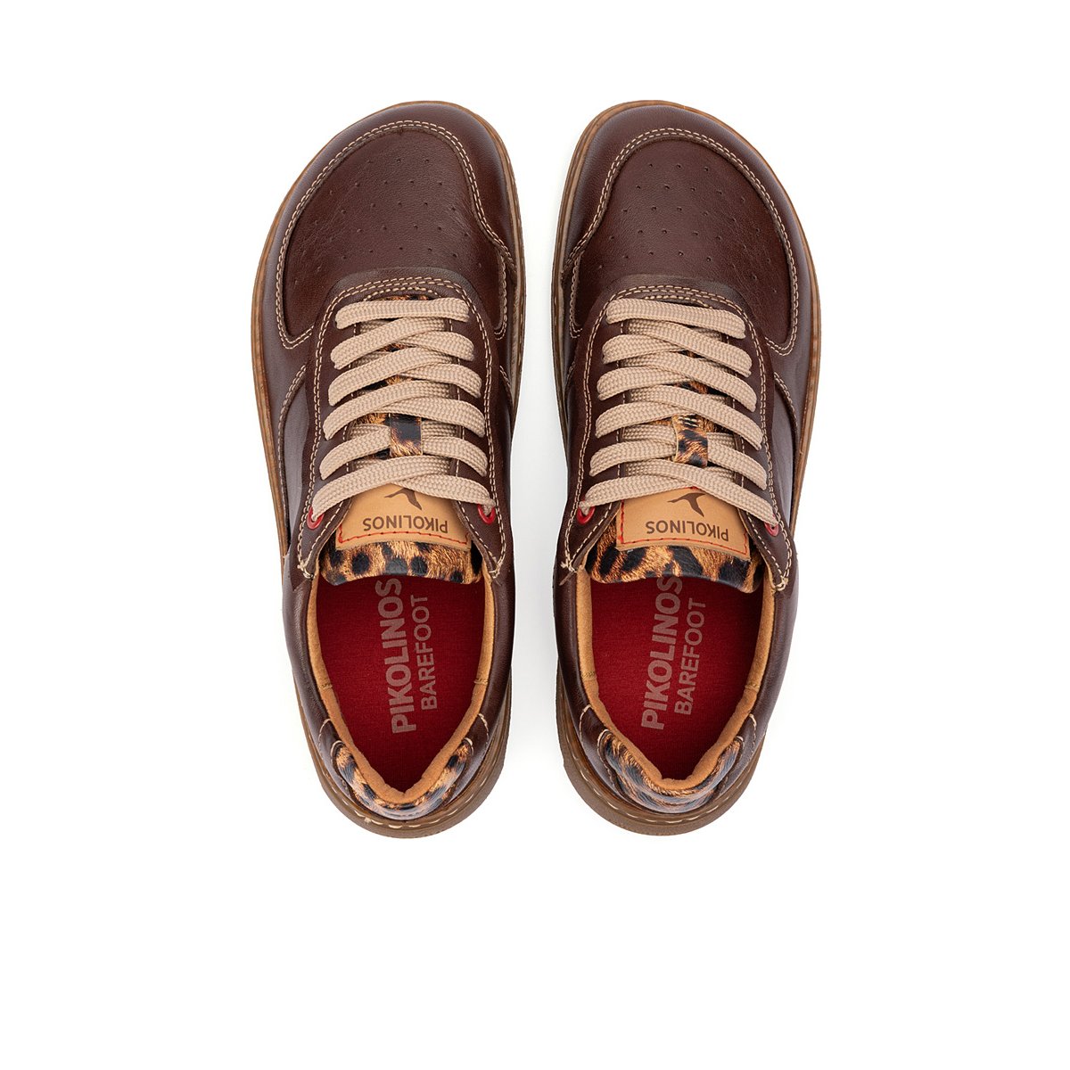 Baskets cuir Aranjuez Barefoot caoba, PIKOLINOS