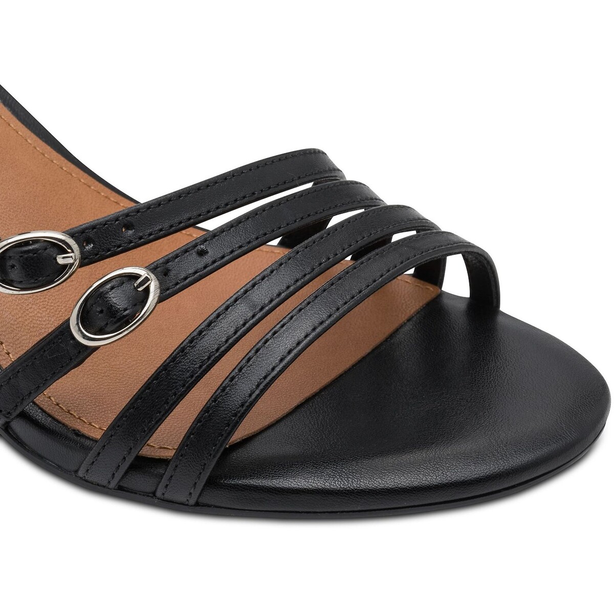 Sandales à talons, cuir noir, TAMARIS