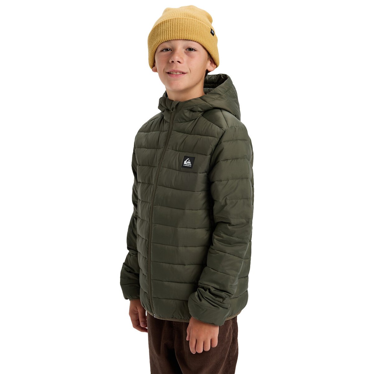 Doudoune à capuche kaki, QUIKSILVER