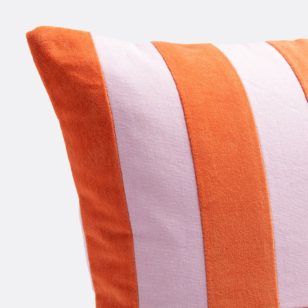 Housse de coussin en velours, TABAKA orange/rose, LA REDOUTE INTERIEURS