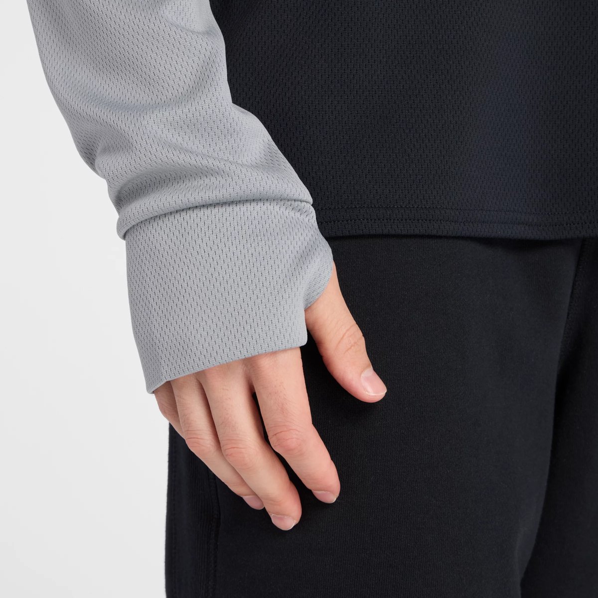 Utility Knit 1/4 Zip T-shirt col montant manches courtes. gris - yst, NEW BALANCE