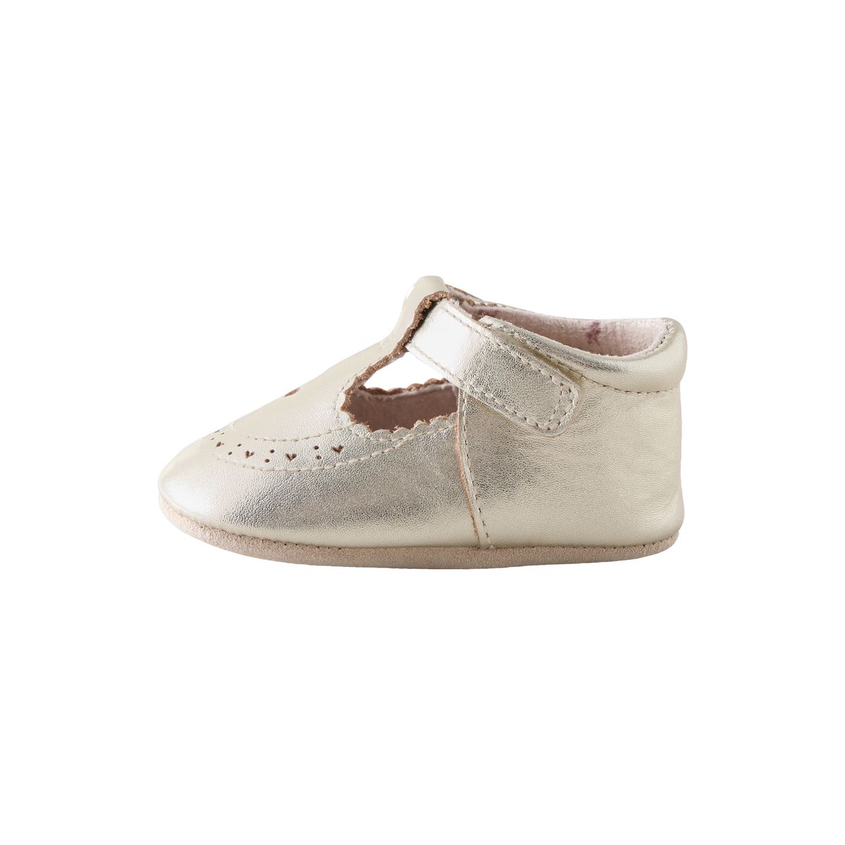 Salomés en cuir bébé doré, NEXT