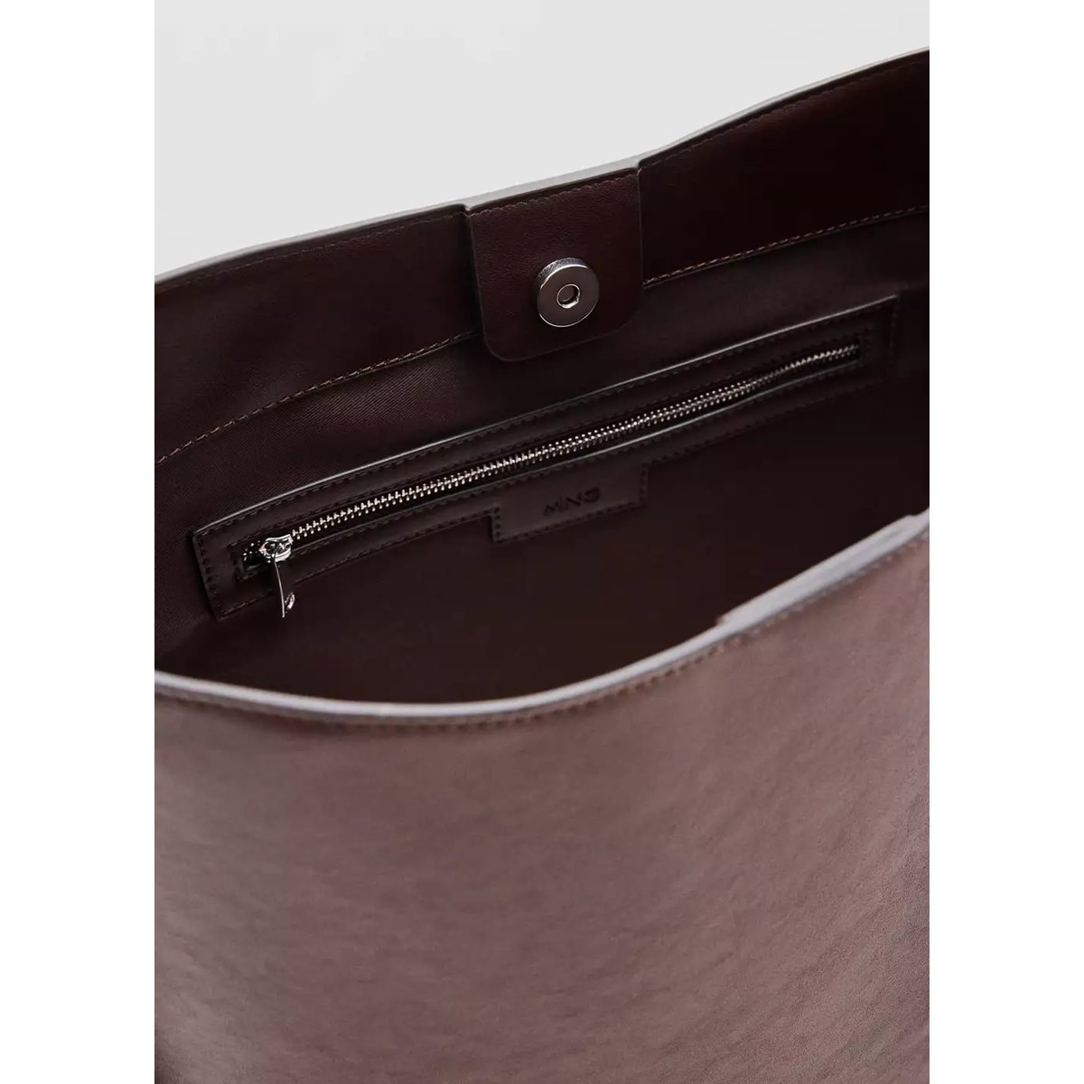 Sac seau boucle chocolat, MANGO
