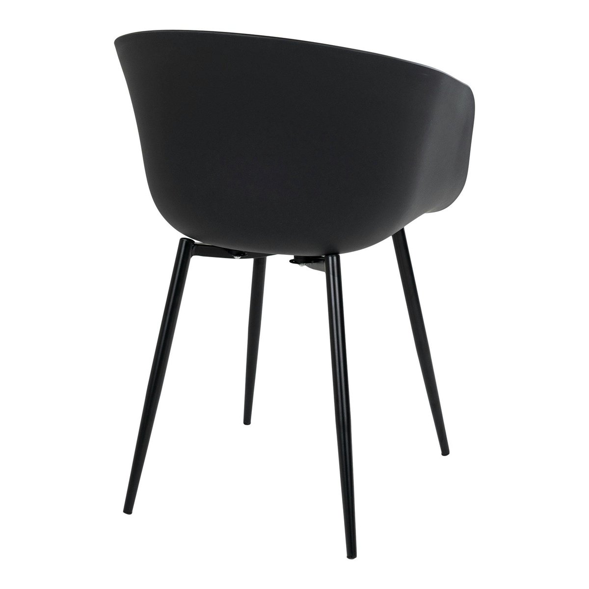 Chaise coque noire en polypropylène (lot de 2) noir, PIER IMPORT
