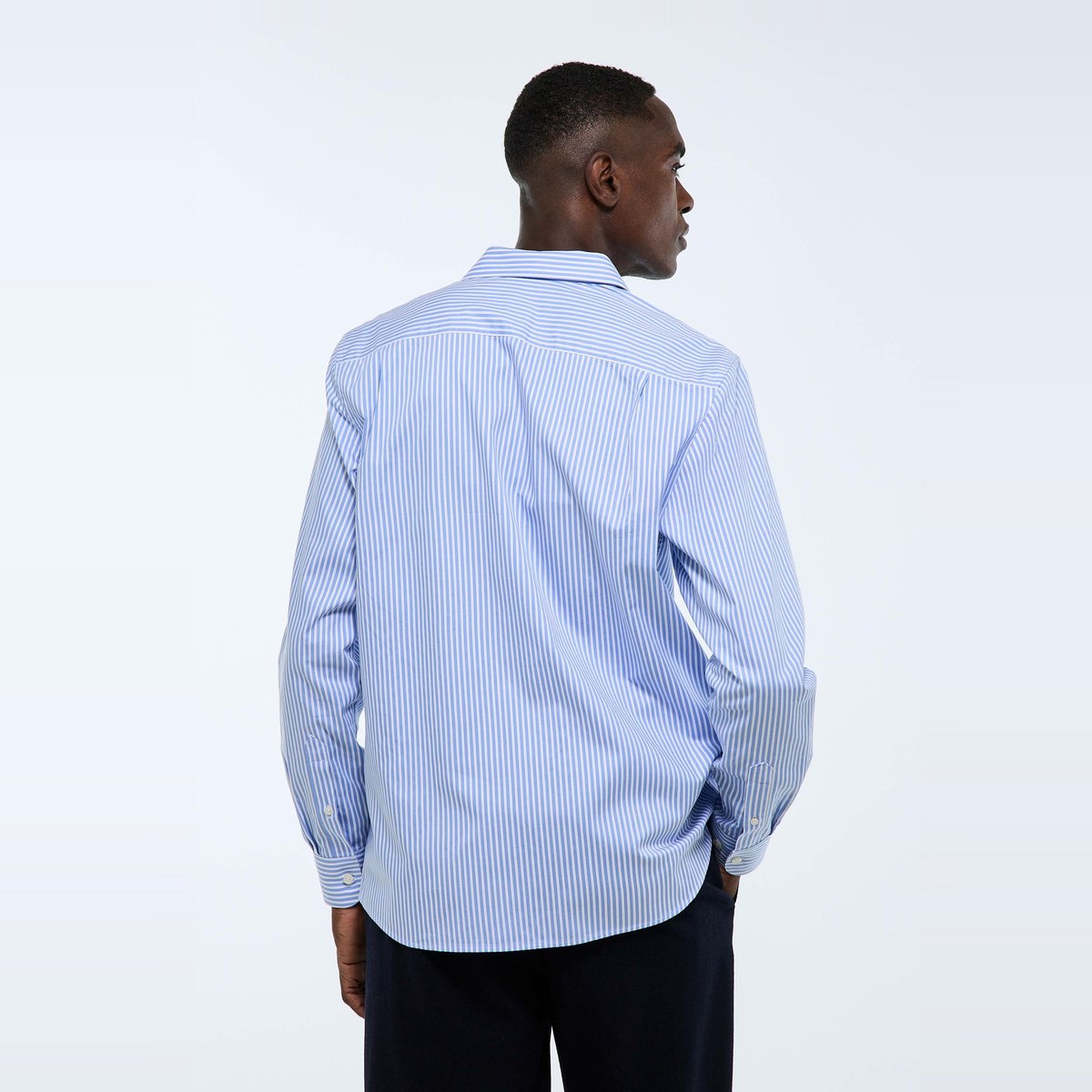 Chemise ville rayée ciel, MONOPRIX