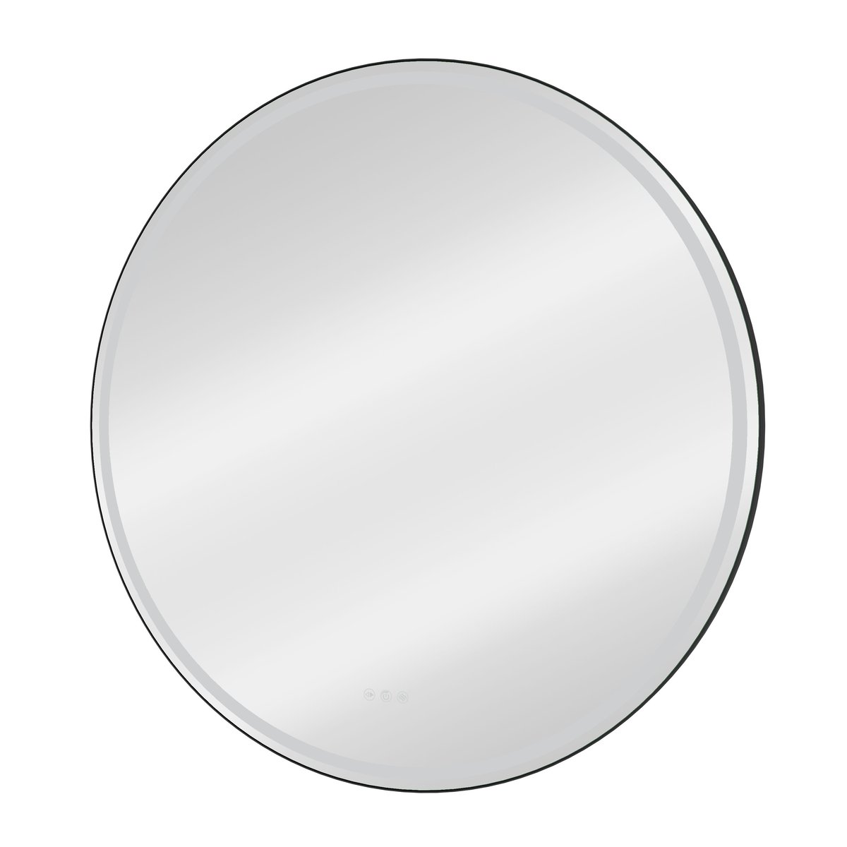 Miroir lumineux LED en verre, cadre aluminium, COLLECTION REMIX noir, SENSEA