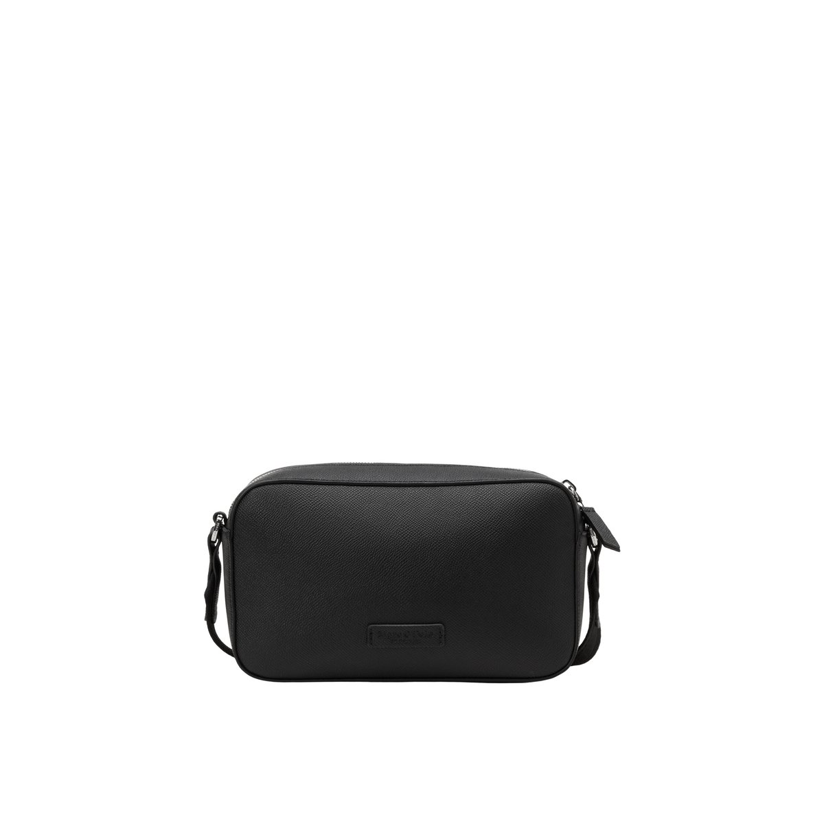 Sac à bandoulière modèle Villar small fabriqué à partir d'un substitut de cuir en polyester recyclé noir, MARC O'POLO