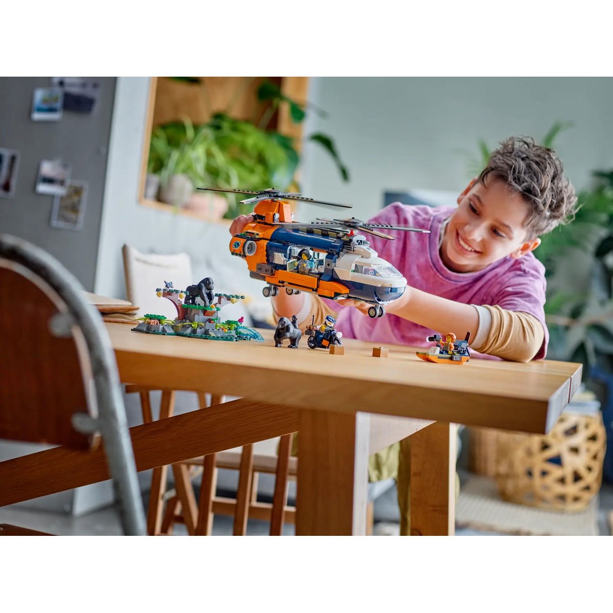 LEGO City - Hélicoptère d'Exploration Jungle avec Camp de Base - 60437 multicolore, LEGO