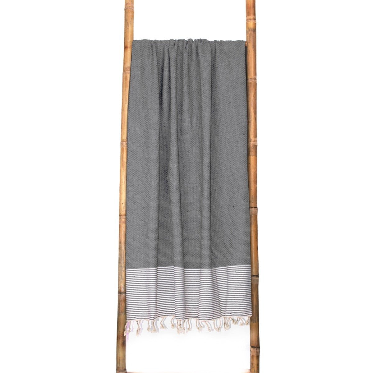 Lot de 2 foutas XXL coton IBIZA gris moyen, FEBRONIE
