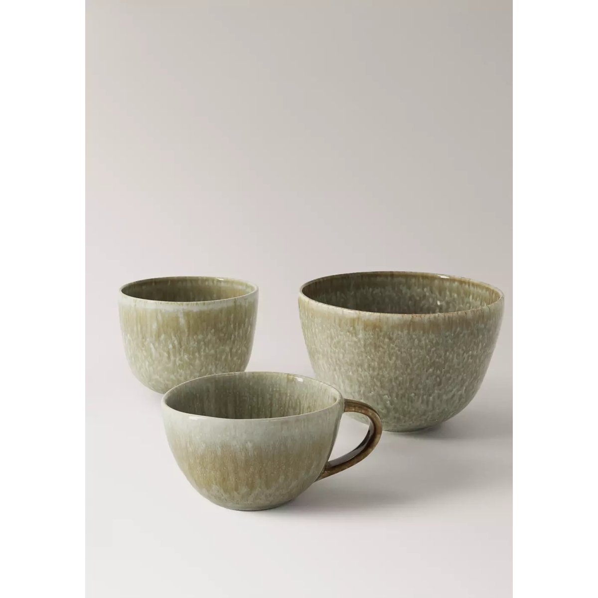 Tasse en grès vintage vert forêt, MANGO HOME