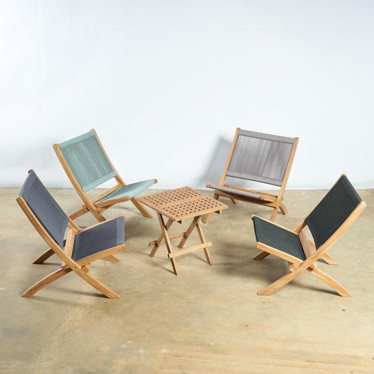 Fauteuil jardin lounge en corde noir Jala noir, WANDA COLLECTION
