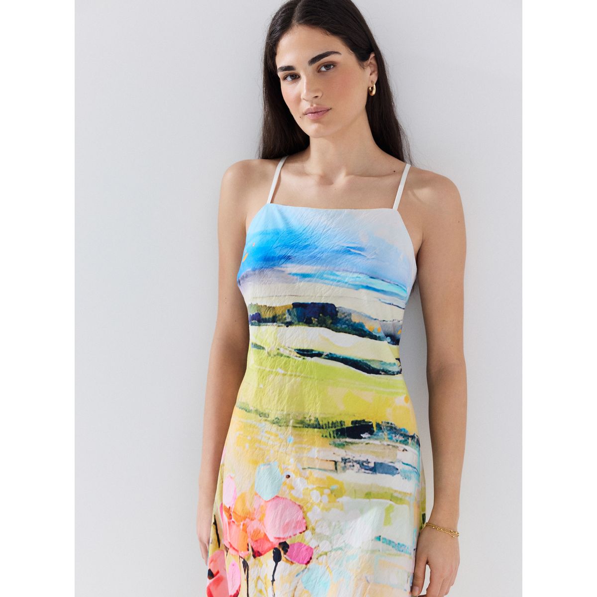 Robe nuisette mi-longue imprimé prairie, NEXT