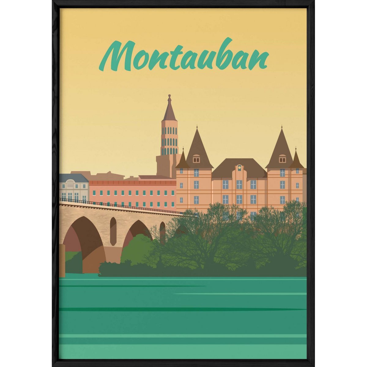 Affiche ville Montauban blanc, L'AFFICHERIE