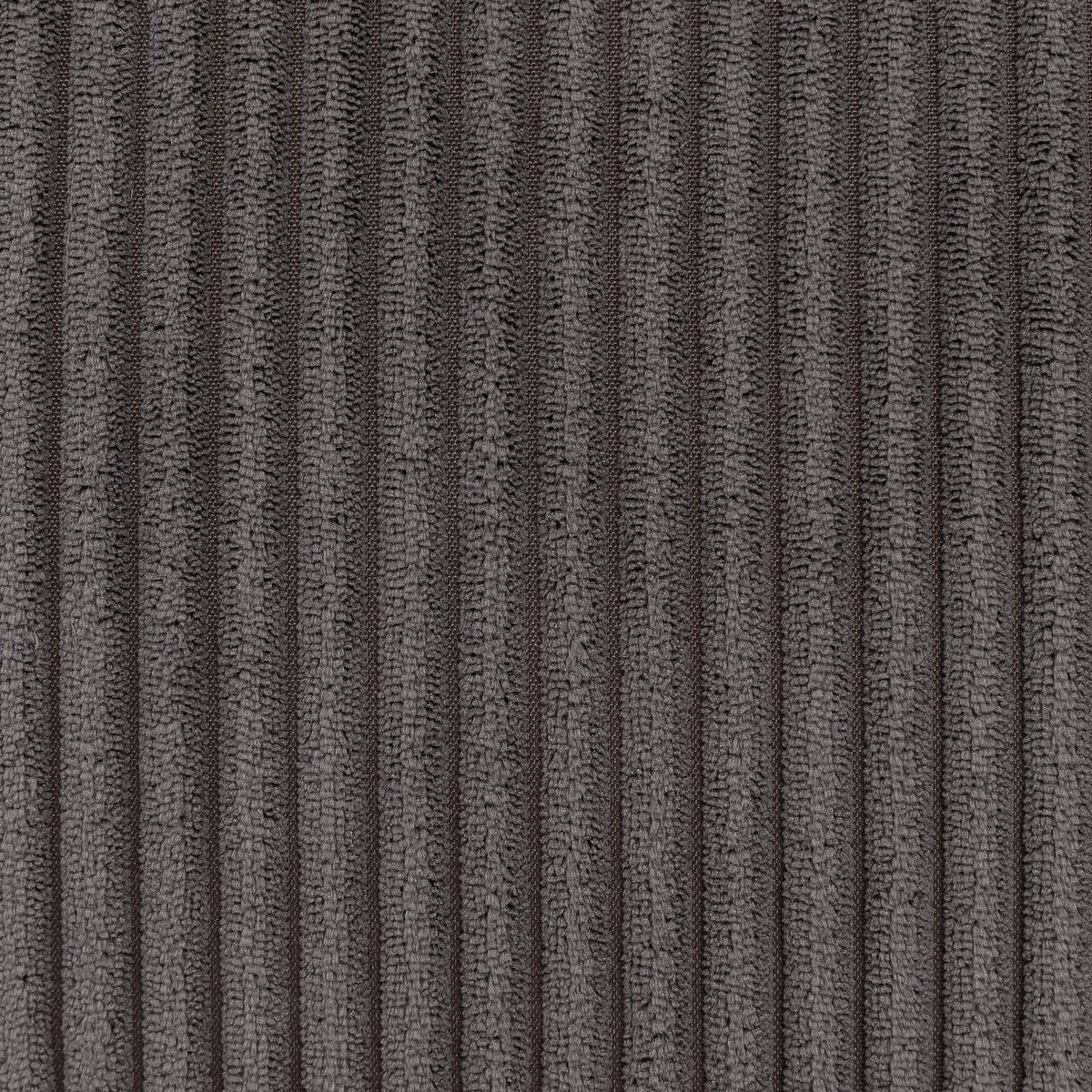 Pouf fauteuil salon velours côtelé Oeko-Tex® - NATALIA gris anthracite, ICON