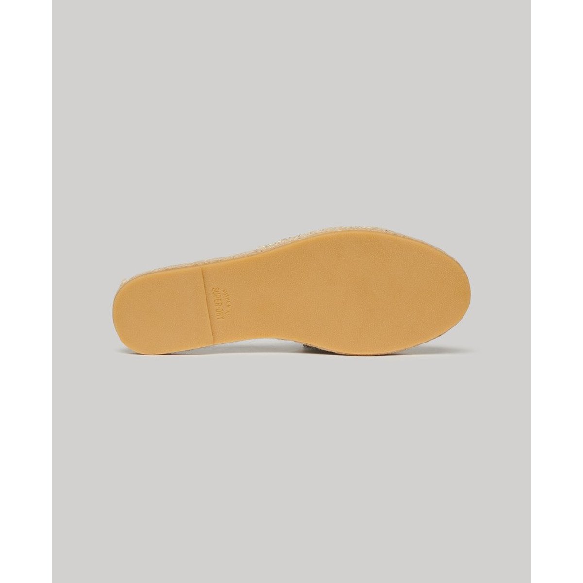Mules compensées style espadrille en toile gris roche lunaire, SUPERDRY