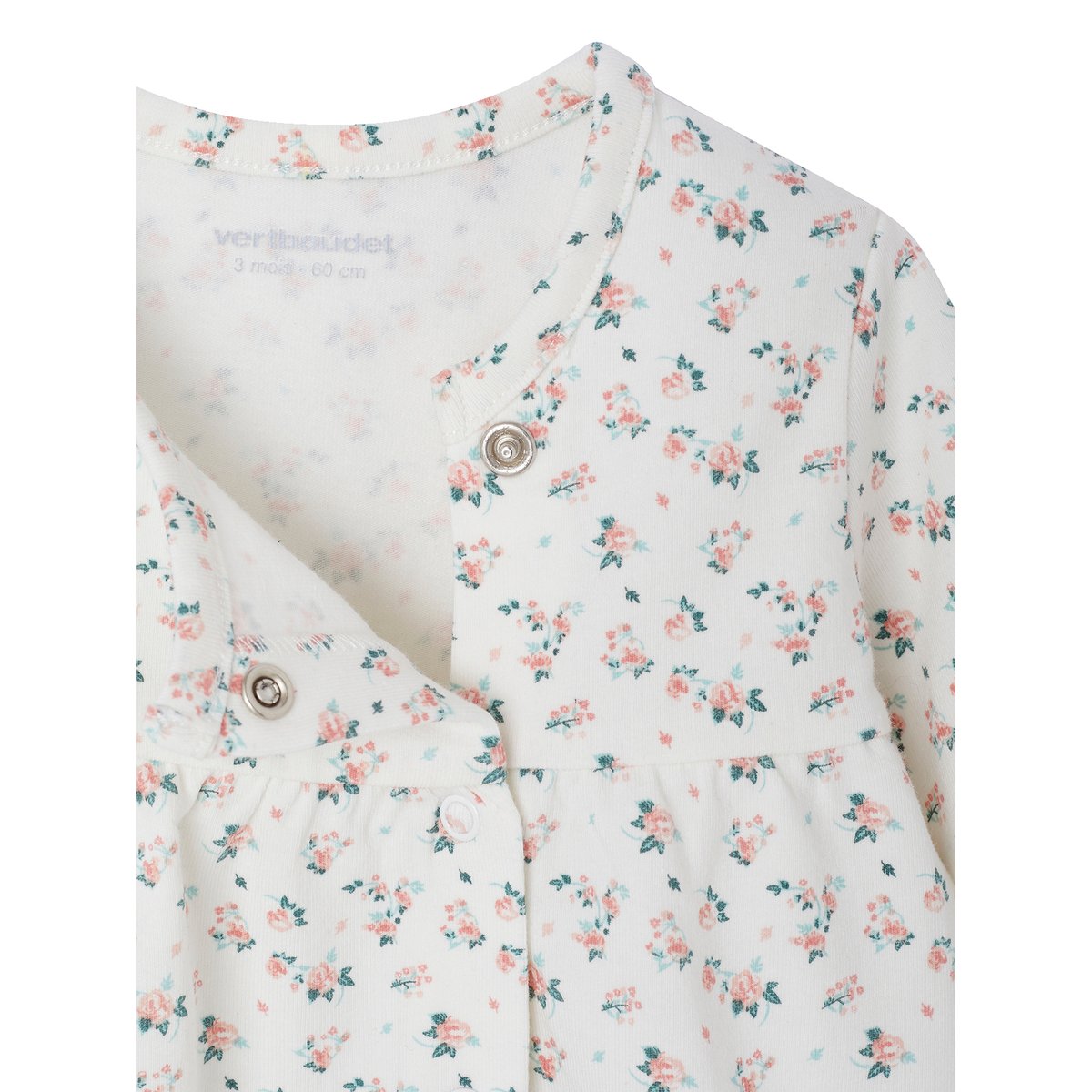 Ensemble bébé naissance 3 pièces bandeau, robe à motifs et legging nude imprimé, VERTBAUDET