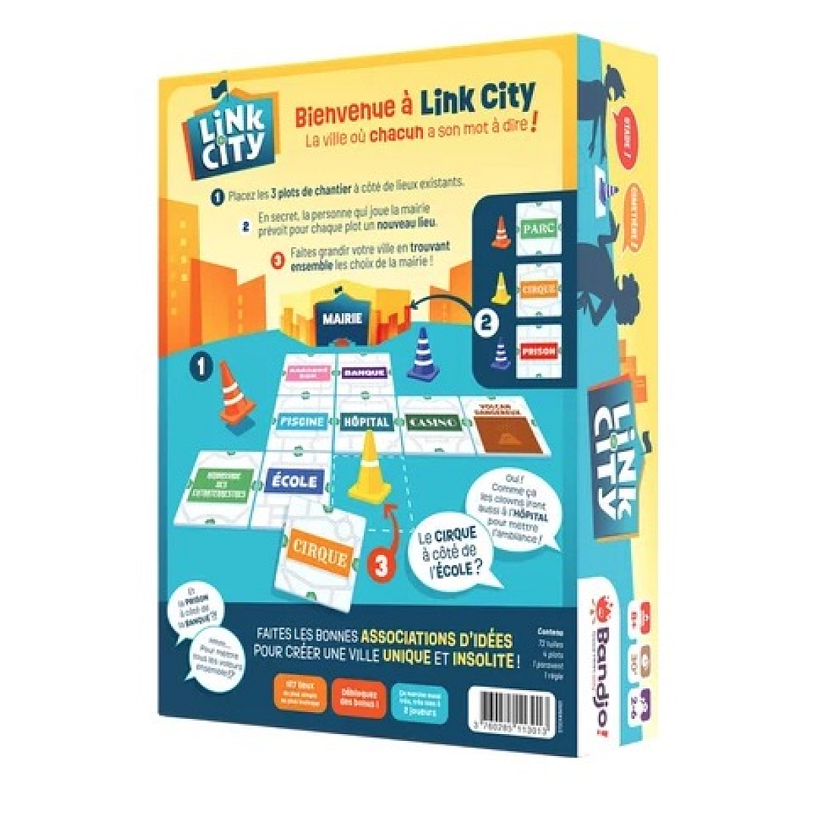 Link City - Jeu de d ambiance cooperatif couleur unique, BANDJO